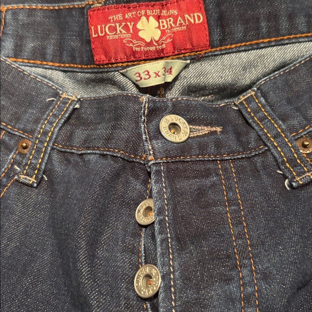 LUCKY BRAND Men’s 221 Original Straight Jeans in Dark Blue Size 33 x 34 - Picture 8 of 10